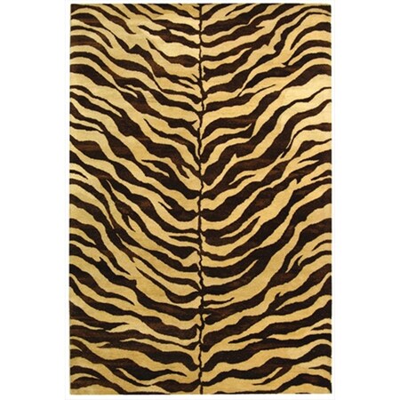 Safavieh 4 x 6 ft. Small Rectangle Traditional Bergama- Beige and Brown Hand Tufted Rug BRG194A-4